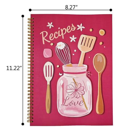 Blank Cookbook - 8.27“×11.22" Size - Custom Contents - the Perfect Gift for Mothers Day