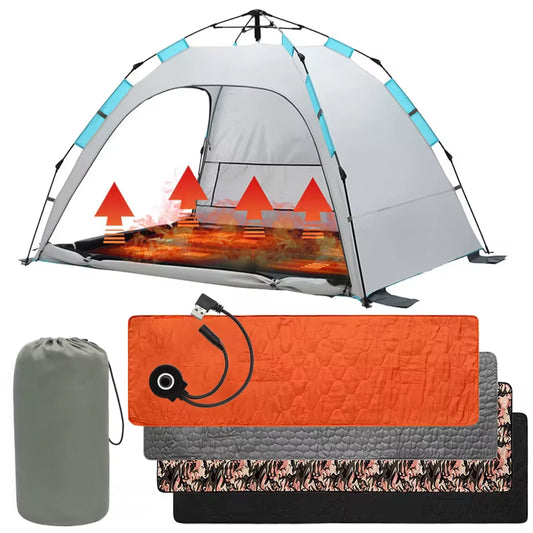 Outdoor USB Heating Sleeping Mat Outdoor Electric Heating Pads Camping Heated Sleeping Mattress Sleeping Bag Mattress