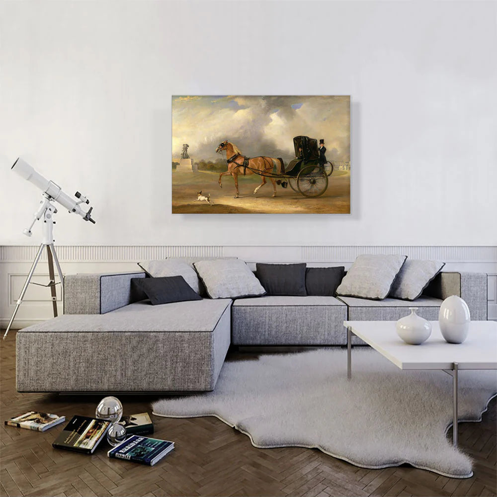 William Massey-Stanley Driving His Cabriolet in Hyde Park 1833