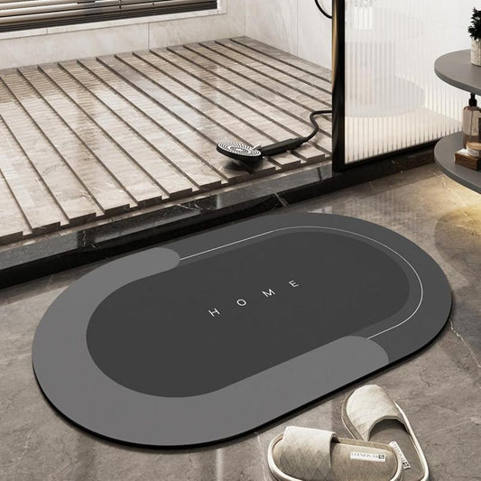 Bathroom Rug Soft Bath Mat, Water-Absorbent and Non-Slip Bathroom Mat, Washable Quick Dry Bath Mats for Bathroom Floor, Sink, Bathtub, Shower Room, Light Grey