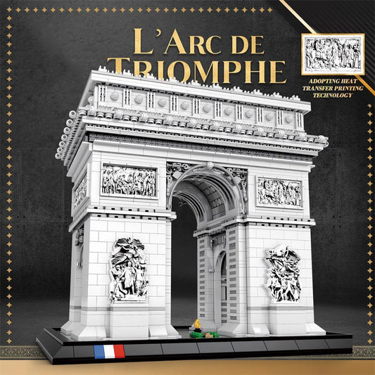 TOYSLINE-3718PCS Arc De Triomphe Model Building Blocks Paris Landmark Building Bricks Desktop Decoration Diy Toys for Kids Adults Gifts