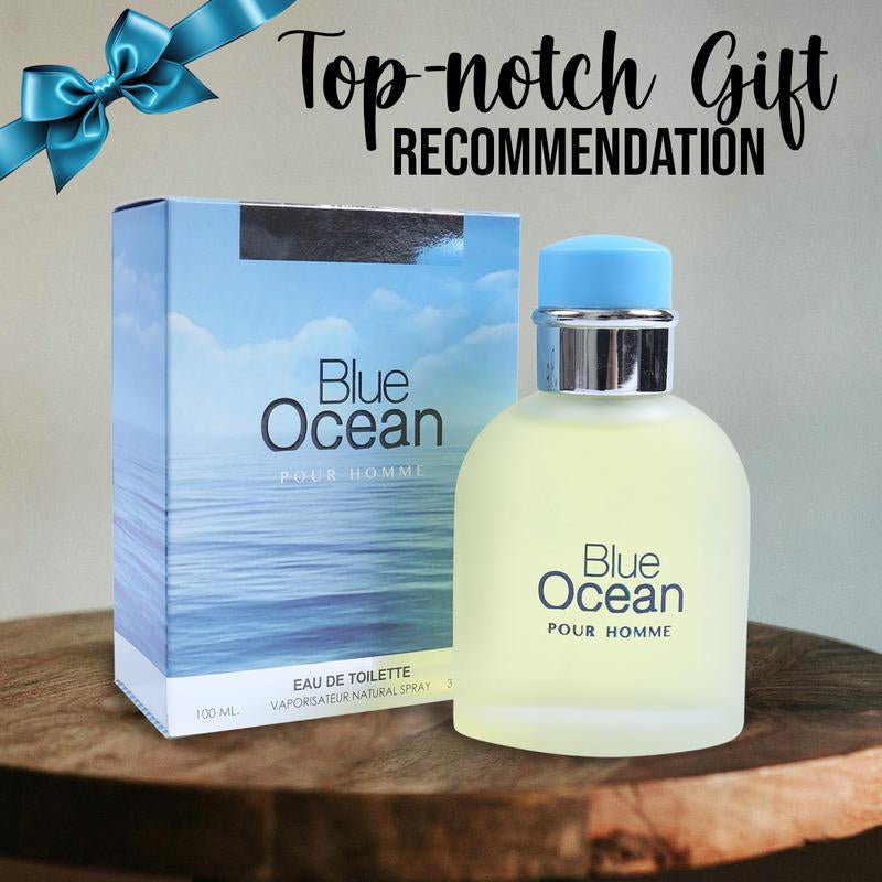 Blue Ocean Pour Homme Eau De Toilette Natural Spray Cologne for Men - 100Ml/3.4Fl.Oz.