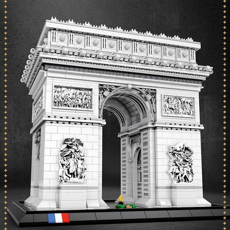 TOYSLINE-3718PCS Arc De Triomphe Model Building Blocks Paris Landmark Building Bricks Desktop Decoration Diy Toys for Kids Adults Gifts