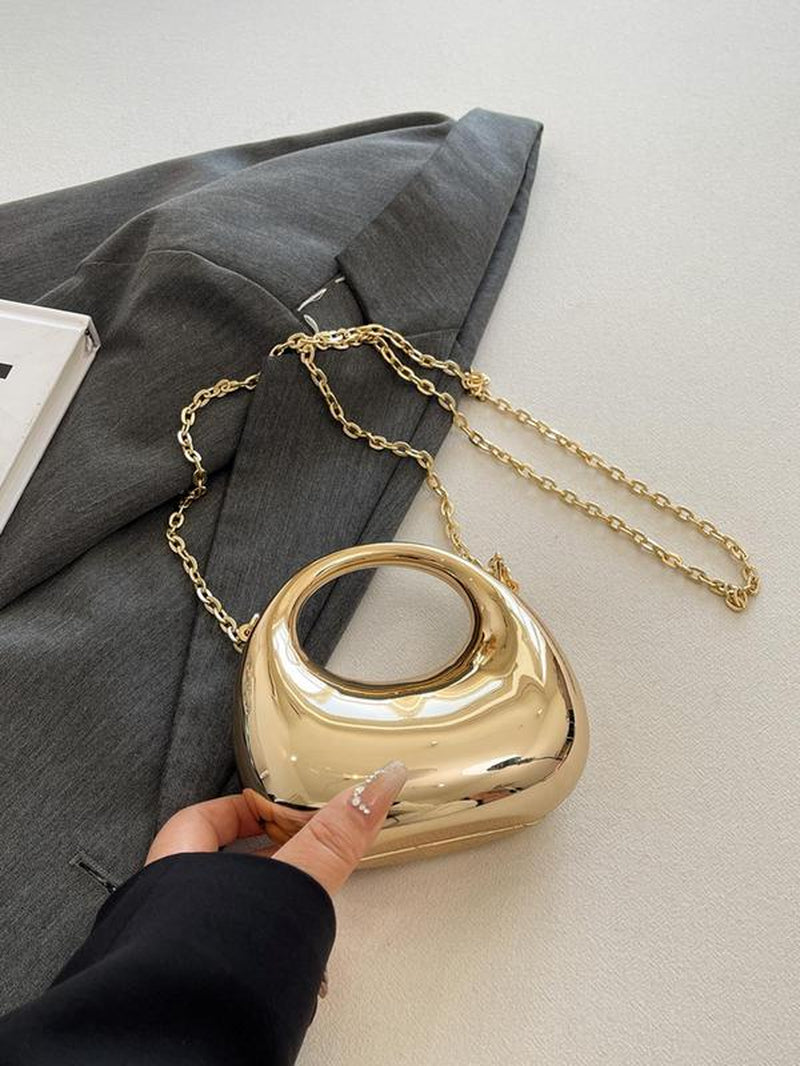 Women'S Elegant Mini Evening Bag, Fashionable Versatile Chain Shoulder Crossbody Bag, Suitable for Lipsticks, Earphones, Etc.