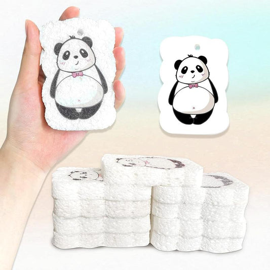 9 Pack Cartoon Dish Sponges for Washing, Eco Friendly Heavy Duty Kitchen Sponges, Compressed Non-Scratch Scrub with Ropes for Household, Cookware, Bathroom, Car Wash Sponge Funny Cut-Outs for Kids