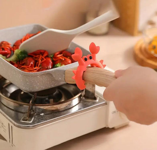 Heat-Resistant Silicone Spoon Rest Cute Crab & Octopus Design - Countertop Cooking Tools Organizer for Kitchen Utensils & Spatulas