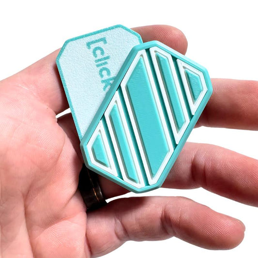 Clickbricks Slant 3D Magnetic Fidget Slider - Sleek Portable Design, Ultra-Satisfying Clicks & Slides, Available in Various Color Combinations, BPA Free