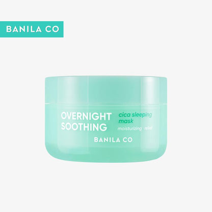 Banila Co Overnight Soothing Cica Sleeping Mask | Centella Asiatica Water for Calming Skin | Panthenol for Intense Hydration | Korean Facial Skincare Non-Comedogenic | Vegan |