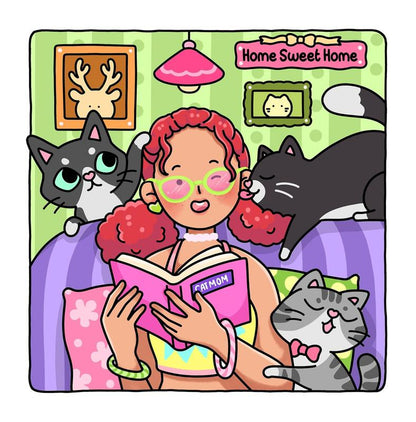 Mother Day Gift for Cat Lover Mom Cataholic Coloring Book for Adults & Teens