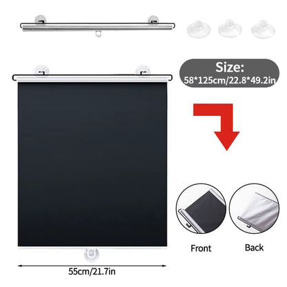 Retractable Sunshade Roller Curtain Car Sunshade Bedroom Kitchen Sun Protection Curtain Thermal Insulation Shutter Shade Curtain