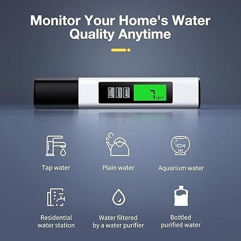 2025 Upgraded 4-In-1 Digital TDS Meter – Accurate TDS, EC & Temperature Tester (°C/°F) | 0-9990 Ppm Range | Water Quality Tester for Drinking Water, RO Systems, Aquariums & Pools