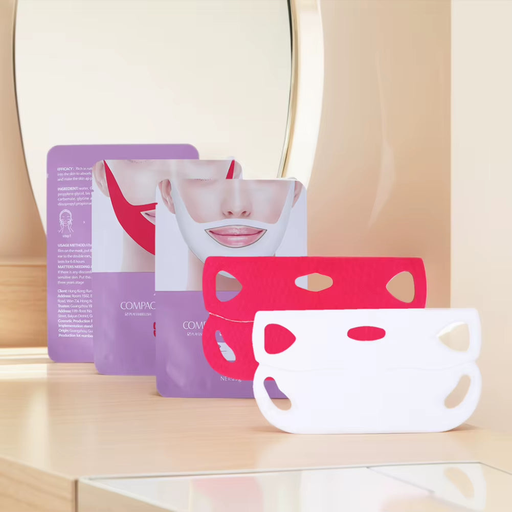 4D Double Chin V Shape Face Mask anti Puffy Face Lift Slimming Mask anti Aging Ear Tightening Double Chin Reducer for Skin Care