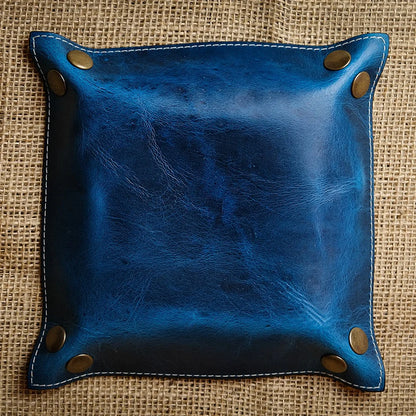 Trevi- Genuine Leather Catchall Tray, Desk Organizer