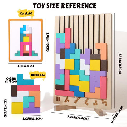 Wooden Stacking Puzzle Toy (1 Set), Educational Stacking Game, Montessori Children'S Educational Gift