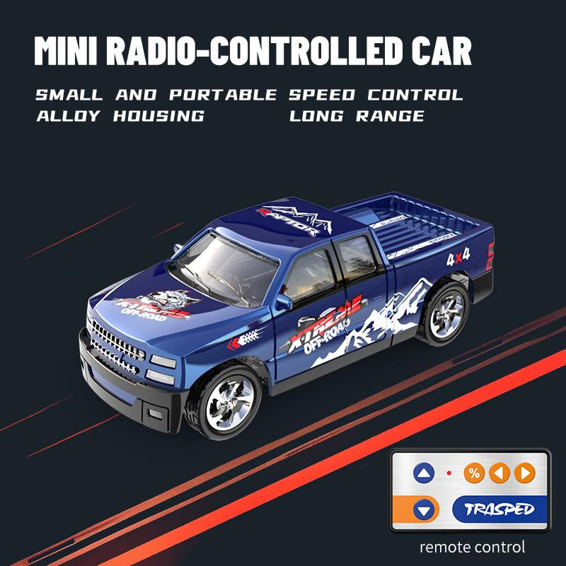 Hotfree 1/64 Mini RC Drift Car, Alloy Off-Road Truck with USB Rechargeable 2.4Ghz Remote Control, High-Speed Racing Toy for Kids Adults, Ideal for Indoor & Outdoor Fun, Perfect Birthday Gift for Boys