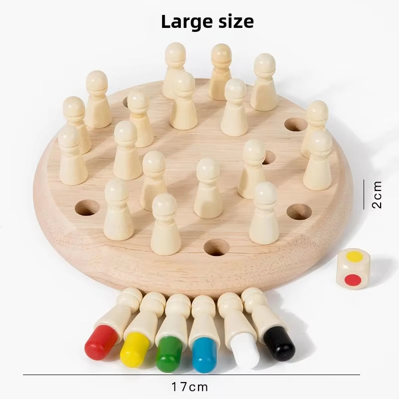 Wooden Memory Match Stick Chess Color Game Board Puzzles Montessori Educational Toy Cognitive Ability Learning Toys for Children