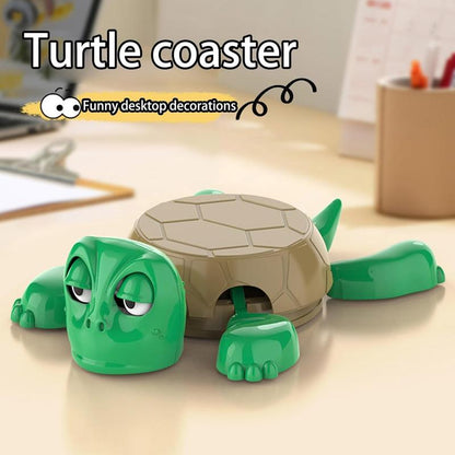 Funny Turtle Coaster Set for Hot Drinks Resistant Desk Decor Turtle Cup Holder Cute Kitchen Accessories with Non-Slip Base Turtle Coaster