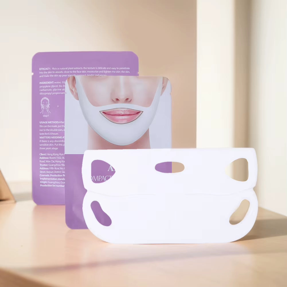 4D Double Chin V Shape Face Mask anti Puffy Face Lift Slimming Mask anti Aging Ear Tightening Double Chin Reducer for Skin Care