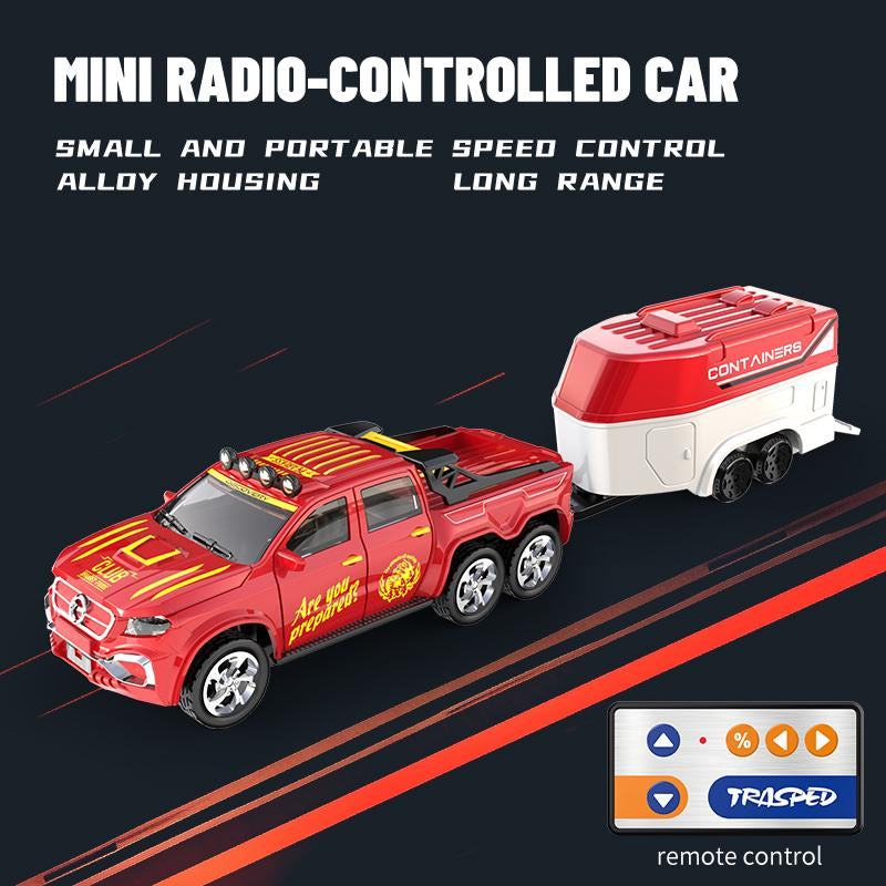 Hotfree 1/64 Mini RC Drift Car, Alloy Off-Road Truck with USB Rechargeable 2.4Ghz Remote Control, High-Speed Racing Toy for Kids Adults, Ideal for Indoor & Outdoor Fun, Perfect Birthday Gift for Boys