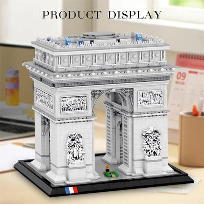 TOYSLINE-3718PCS Arc De Triomphe Model Building Blocks Paris Landmark Building Bricks Desktop Decoration Diy Toys for Kids Adults Gifts