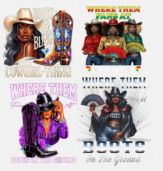 RODEO BOOTS DTF Transfers Grab Bag and Single Print
