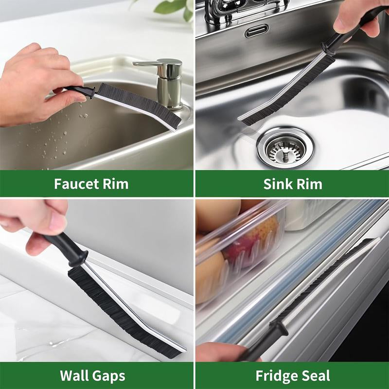 2 Pcs Crevice Cleaning Brush Hard Bristle Gap Brush for Bathroom Household Kitchen Tiles Window - Live Comfortable
