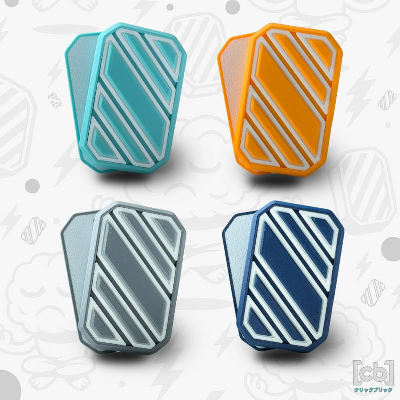 Clickbricks Slant 3D Magnetic Fidget Slider - Sleek Portable Design, Ultra-Satisfying Clicks & Slides, Available in Various Color Combinations, BPA Free