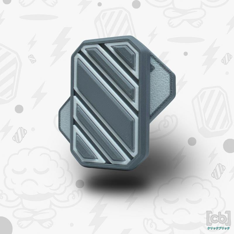 Clickbricks Slant 3D Magnetic Fidget Slider - Sleek Portable Design, Ultra-Satisfying Clicks & Slides, Available in Various Color Combinations, BPA Free