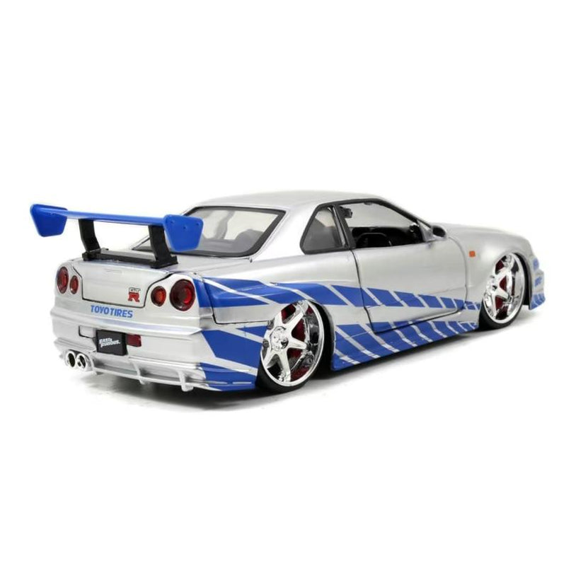[Made to Order] Fast & Furious 1:24 Brian'S Nissan Skyline GT-R R34 Model Car Figuring Stuff for Kid, Adult