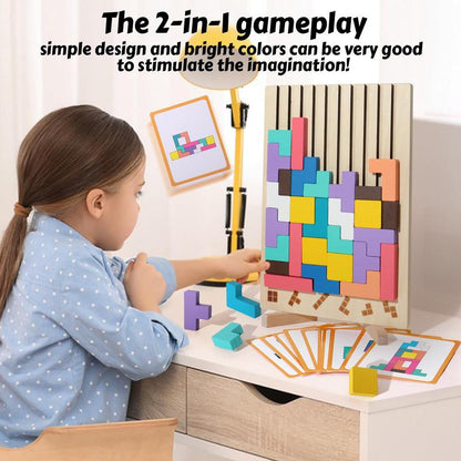 Wooden Stacking Puzzle Toy (1 Set), Educational Stacking Game, Montessori Children'S Educational Gift