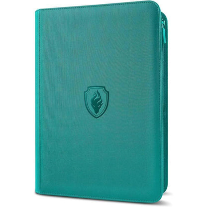 9-Pocket PU Cover Zipper Trading Card Collection Album - Sturdy 360 Side-Loading Binder for MTG, TCG, Sports Cards (Pink)