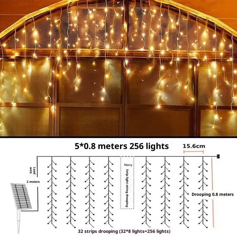 LED Curtain Lights Icicle Waterfall Lights Decorative String Lights