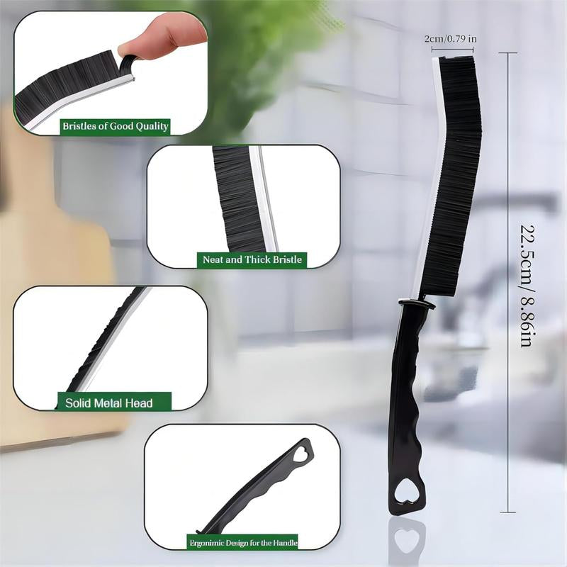 2 Pcs Crevice Cleaning Brush Hard Bristle Gap Brush for Bathroom Household Kitchen Tiles Window - Live Comfortable