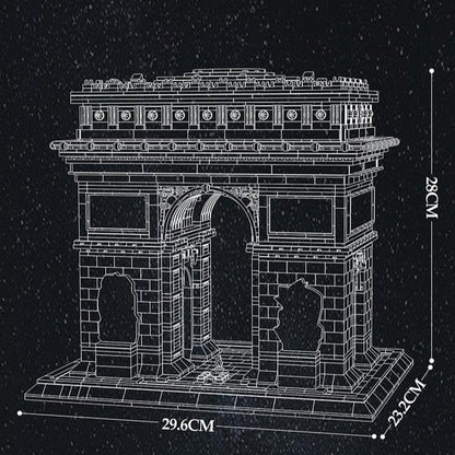 TOYSLINE-3718PCS Arc De Triomphe Model Building Blocks Paris Landmark Building Bricks Desktop Decoration Diy Toys for Kids Adults Gifts