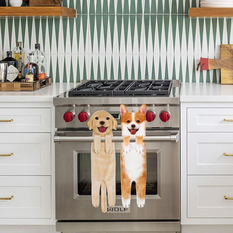 AGRIMONY Funny Dog Hand Towels for Kitchen Bathroom - Dog Mom Gifts for Women Dog Dad Gifts for Men- Mothers Fathers Days Valentines Housewarming Unique Gifts for Dog Lovers