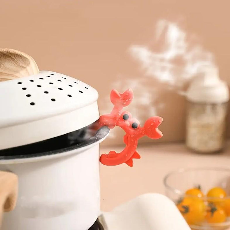 Heat-Resistant Silicone Spoon Rest Cute Crab & Octopus Design - Countertop Cooking Tools Organizer for Kitchen Utensils & Spatulas