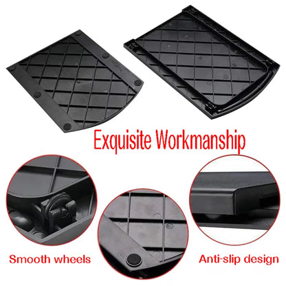 Sliding Coffee Maker Tray Mat Abs Base Sliding Shelf Countertop Storage Rolling Tray Kitchen Countertop Storage Mat with Wheels