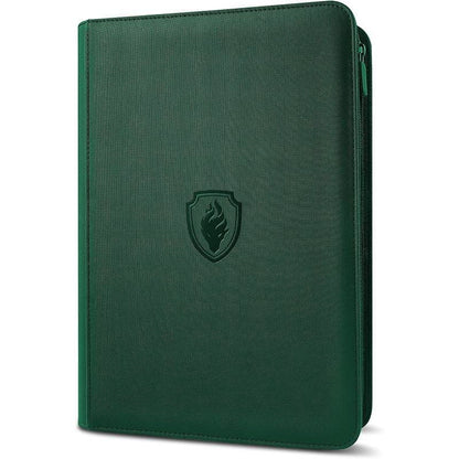 9-Pocket PU Cover Zipper Trading Card Collection Album - Sturdy 360 Side-Loading Binder for MTG, TCG, Sports Cards (Pink)