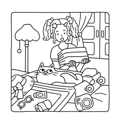 Mother Day Gift for Cat Lover Mom Cataholic Coloring Book for Adults & Teens