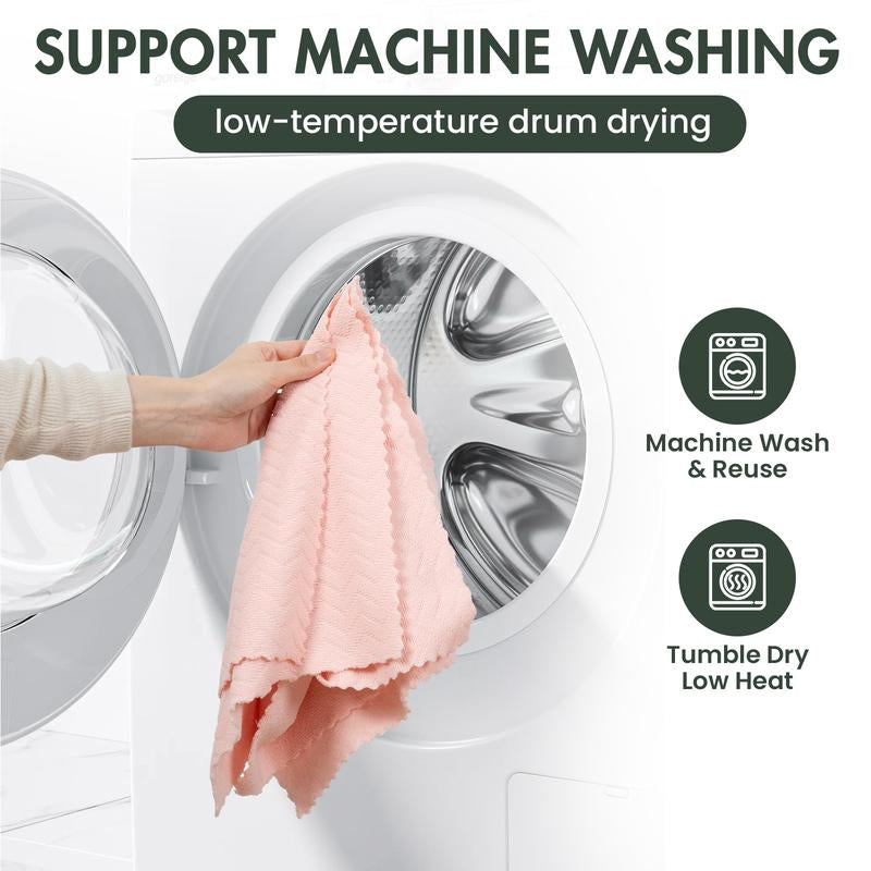 How'S My House Microfiber Cleaning Cloth Roll -75 Pack, Tear Away Microfiber Towels, 12" X 12", Reusable, Washable, Scratch Free, Ultra Absorbent Dish Rags for Car, Home, Garage or Shop