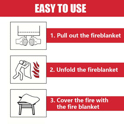 Emergency Fire Blanket - 4 Pack - Fiberglass Fire Suppression Blanket for Kitchen, 40" X 40" Fire Blanket for Home