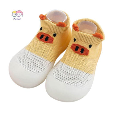 Baby Sock Shoes Toddler Cartoon Soft Rubber Sole Non Slip Indoor Floor Slipper for Infant First Walking Trainers Shoe