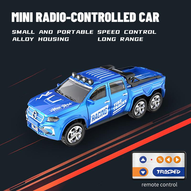 Hotfree 1/64 Mini RC Drift Car, Alloy Off-Road Truck with USB Rechargeable 2.4Ghz Remote Control, High-Speed Racing Toy for Kids Adults, Ideal for Indoor & Outdoor Fun, Perfect Birthday Gift for Boys
