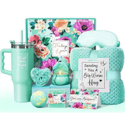Mayicivo Mother'S Day Gifts Birthday Gifts for Women Self Care Gifts Get Well Soon Gifts Relaxing Spa Gifts Care Package Unique Anniversary Gifts Basket Kit with Flannel Blanket for Mother Wife Bset Friend Sister Her