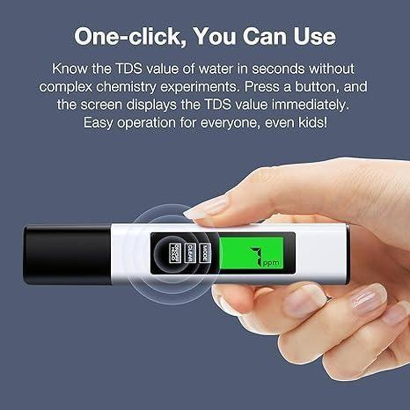 2025 Upgraded 4-In-1 Digital TDS Meter – Accurate TDS, EC & Temperature Tester (°C/°F) | 0-9990 Ppm Range | Water Quality Tester for Drinking Water, RO Systems, Aquariums & Pools