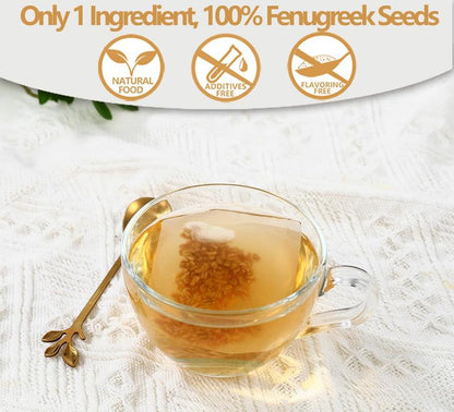 60Bags Fenugreek Tea Bags Natural Fenugreek Methi Fenogreco Seeds No Additives & Caffeine Free Herbal Tea