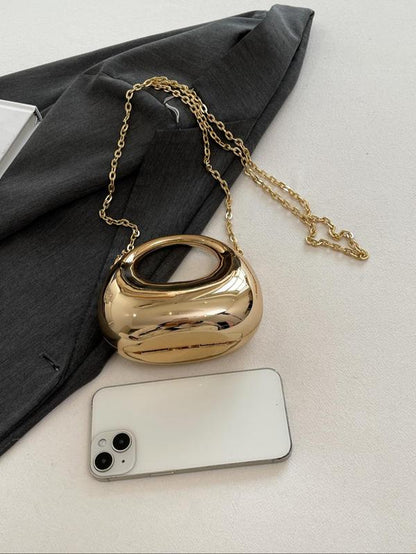 Women'S Elegant Mini Evening Bag, Fashionable Versatile Chain Shoulder Crossbody Bag, Suitable for Lipsticks, Earphones, Etc.