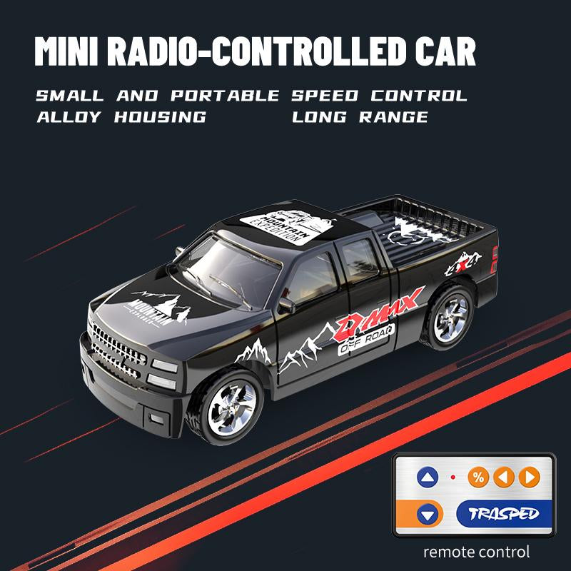 Hotfree 1/64 Mini RC Drift Car, Alloy Off-Road Truck with USB Rechargeable 2.4Ghz Remote Control, High-Speed Racing Toy for Kids Adults, Ideal for Indoor & Outdoor Fun, Perfect Birthday Gift for Boys