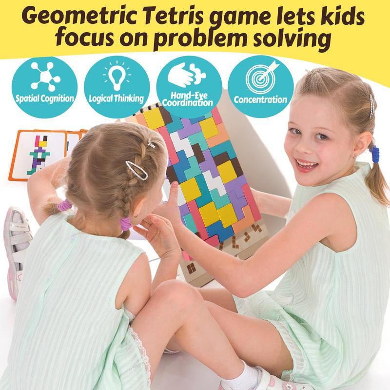 Wooden Stacking Puzzle Toy (1 Set), Educational Stacking Game, Montessori Children'S Educational Gift