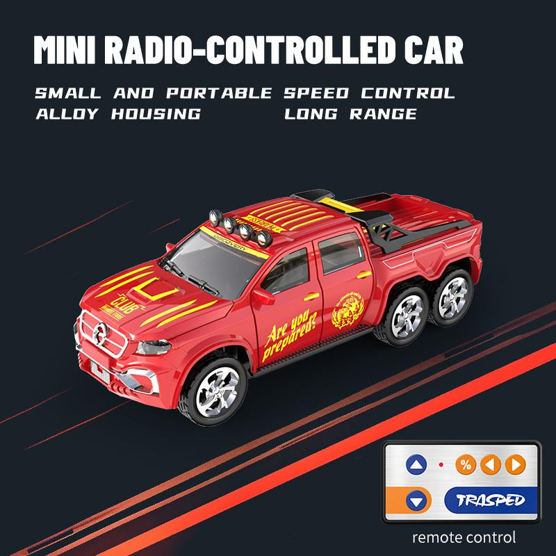 Hotfree 1/64 Mini RC Drift Car, Alloy Off-Road Truck with USB Rechargeable 2.4Ghz Remote Control, High-Speed Racing Toy for Kids Adults, Ideal for Indoor & Outdoor Fun, Perfect Birthday Gift for Boys